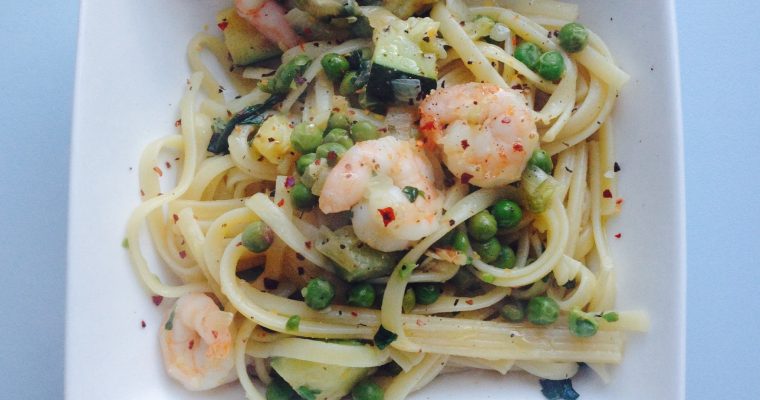King Prawn, Courgette and Pea Linguine